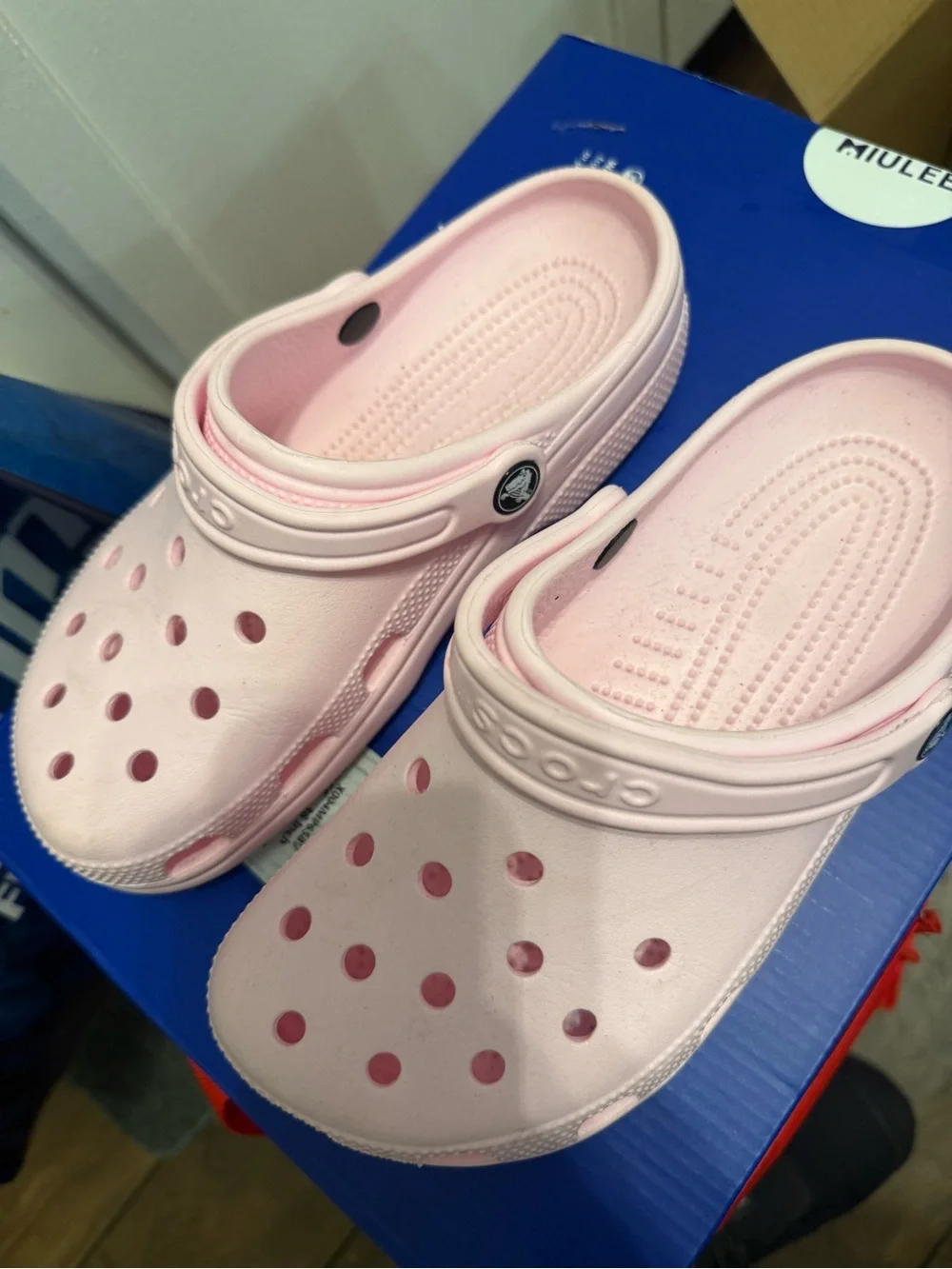 Pink Crocs size 7
